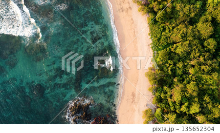 White beach costa rica aerial view coastline 135652304