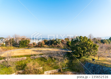 大和郡山城天守台展望施設から北方向を望む風景 135652516