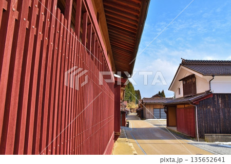 冬の吹屋の町並み 岡山 冬の吹屋の町並み 岡山 135652641