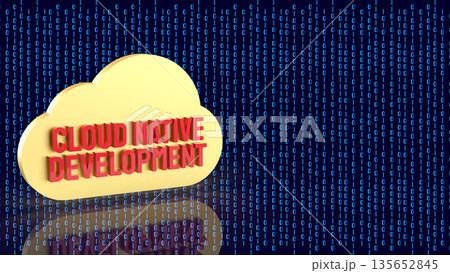 Cloud Native Application Development Concept Illustration 3d render. 135652845