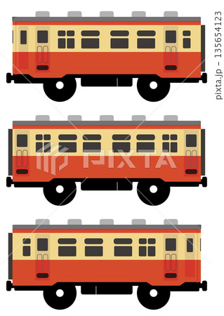 おもちゃ風の気動車のイラスト(国鉄キハ17形・18形) おもちゃ風の気動車のイラスト(国鉄キハ17形・18形) 135654123