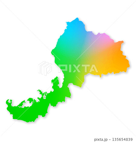 福井県地図 135654839