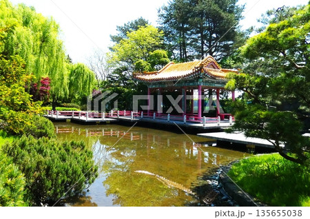 人気の中国庭園 135655038