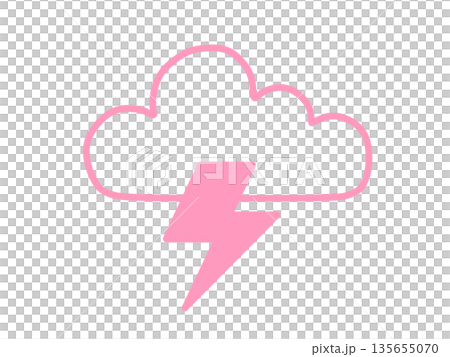 Simple lightning icon (pink) Simple lightning icon (pink) 135655070