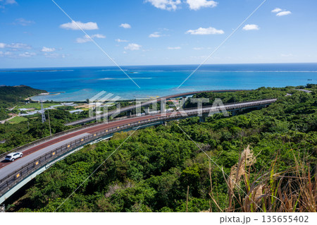 日本の沖縄のとても美しい海の風景 135655402