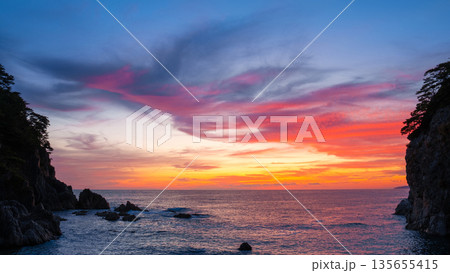 笹川流れ・夕景 135655415