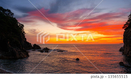 笹川流れ・夕景 135655515