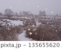 雪の日の霧ヶ峰高原 135655620