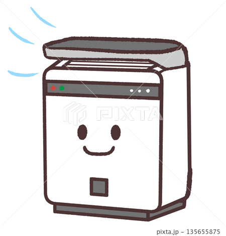 かわいい空気清浄機のイラスト かわいい空気清浄機のイラスト 135655875
