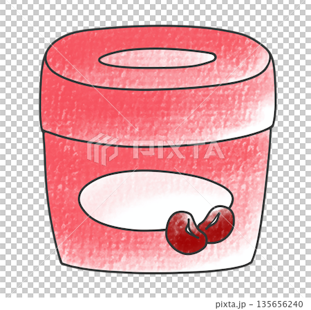 一杯簡單、鬆散的紅豆醬，風格復古。 135656240