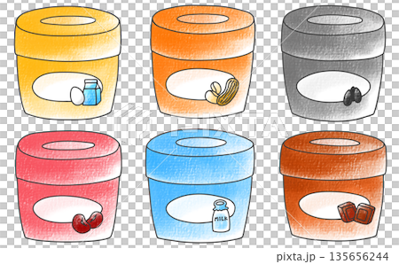 簡易便利的杯裝果醬套裝 2 - 模擬風格 135656244