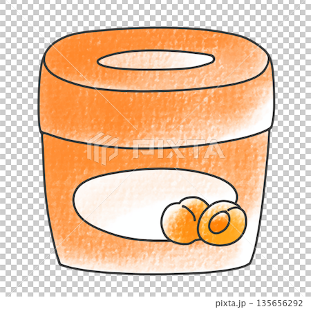 一杯簡單易做的杏子果醬，採用模擬風格 135656292