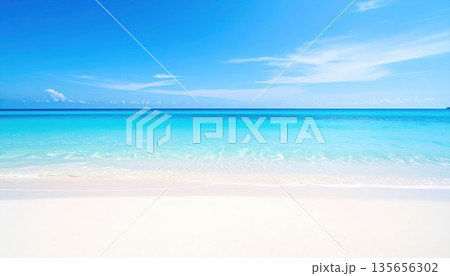 《AI画像》美しい海とさわやかな空 135656302