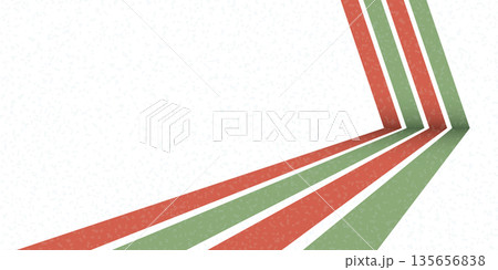 Abstract Christmas concept 1970's style red and green stripes on white background with risograph printing effect have blank space. Merry Xmas and Happy New Year vector illustration greeting card. Abstract Christmas concept 1970's style red and green stripes on white background with risograph printing effect have blank space. Merry Xmas and Happy New Year vector illustration greeting card. 135656838
