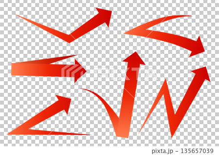A set of reflective red arrows - useful for business diagrams, etc. A set of reflective red arrows - useful for business diagrams, etc. 135657039