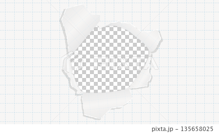 穿孔方格紙背景框、格子、筆記本 穿孔方格紙背景框、格子、筆記本 135658025