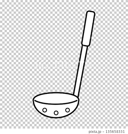 Kitchen Utensils: Slotted Ladle Kitchen Utensils: Slotted Ladle 135658331
