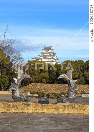 城見台公園から眺めた姫路城と鯱 135658717