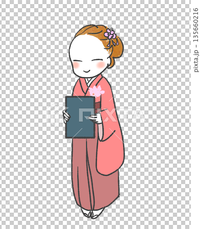 身著袴的畢業生插圖 135660216