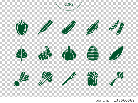 蔬菜圖示象形圖向量圖集 第2卷 135660668