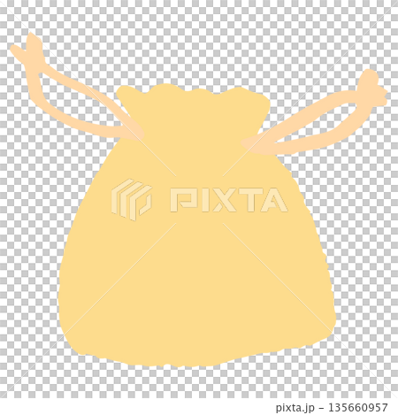 Easy-to-use illustration cutout series for school entrance guides | Drawstring bag Easy-to-use illustration cutout series for school entrance guides | Drawstring bag 135660957