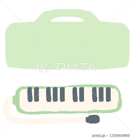 入園案内に使いやすい シンプルな説明用イラストカットシリーズ|鍵盤ハーモニカ 入園案内に使いやすい シンプルな説明用イラストカットシリーズ|鍵盤ハーモニカ 135660960