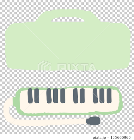 入園案内に使いやすい シンプルな説明用イラストカットシリーズ|鍵盤ハーモニカ 入園案内に使いやすい シンプルな説明用イラストカットシリーズ|鍵盤ハーモニカ 135660960
