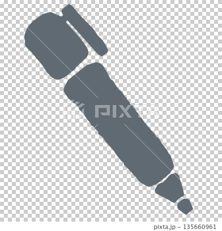 Easy-to-use simple explanatory illustration cut series for admission guides | Oil-based pen 135660961