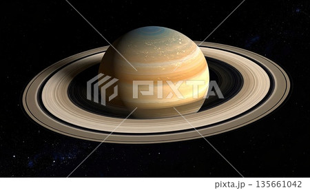 《AI画像》太陽系 土星イメージ 135661042