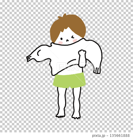 着替えをする男の子_1 135661888