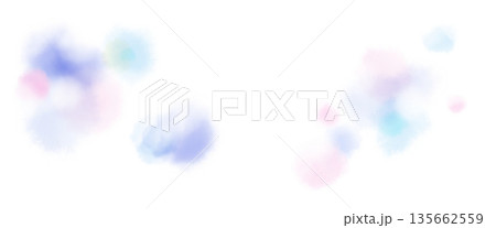 紫やピンクのの花のような水彩のテクスチャ背景イラスト	 135662559