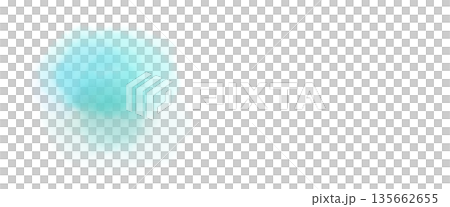 ライトブルーライトグリーンの水彩にじむあしらいイラスト素材	 135662655