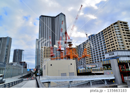 隅田川　再開発が進む勝どき・豊海地区 135663183
