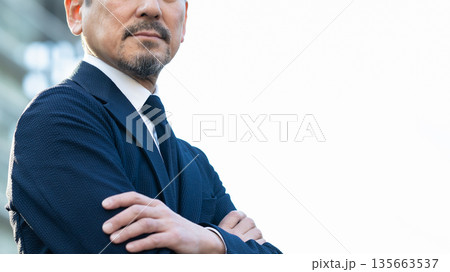 街を歩くビジネスマン 135663537