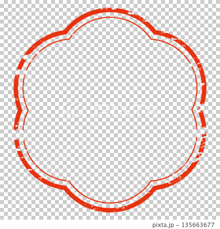 Red flower stamp 135663677