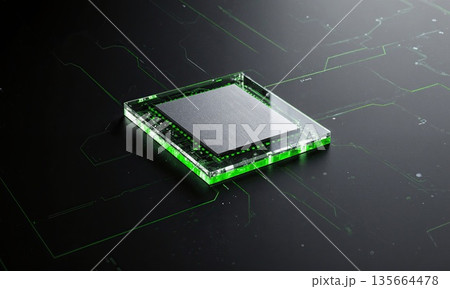 Arsenic semiconductor Transparent chip showing arsenic enabling electronics, poisonous element serving technology, gallium arsenide visible, semiconductor view, arsenic gray 135664478