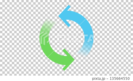 循環や行程をイメージした矢印のイラスト 135664550