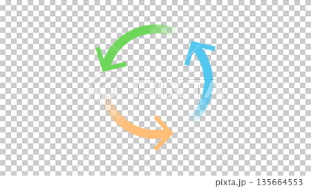 Illustration of arrows that represent circulation and processes Illustration of arrows that represent circulation and processes 135664553