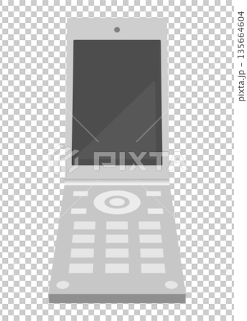 折りたたみ式の携帯電話 135664604