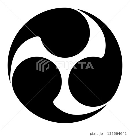 三つ巴の家紋 135664641