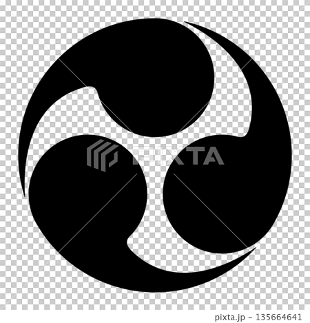 三つ巴の家紋 135664641