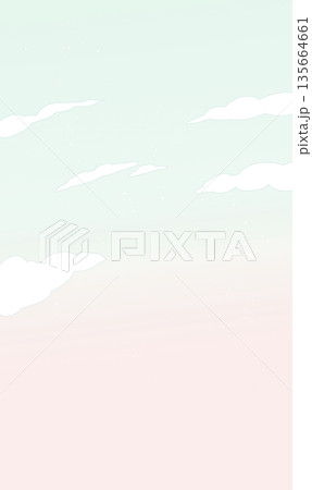 雲　縦長　背景　グラデーション 135664661