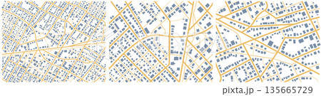 Gps map set navigation to own house. City top view. View from above the map buildings. Detailed view of city. Decorative graphic tourist map. Abstract transportation background. Vector, illustration. Gps map set navigation to own house. City top view. View from above the map buildings. Detailed view of city. Decorative graphic tourist map. Abstract transportation background. Vector, illustration. 135665729