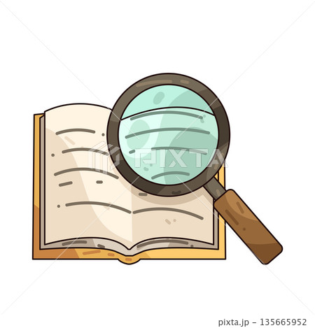 illustration of book search illustration of book search 135665952