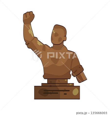 illustration of hero statue illustration of hero statue 135666003