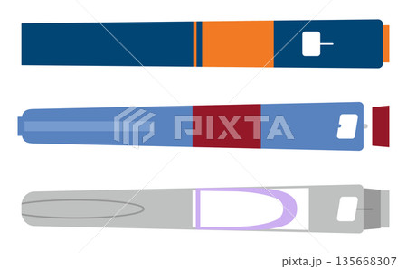 糖尿病治療薬のインスリン製剤のイラスト 糖尿病治療薬のインスリン製剤のイラスト 135668307