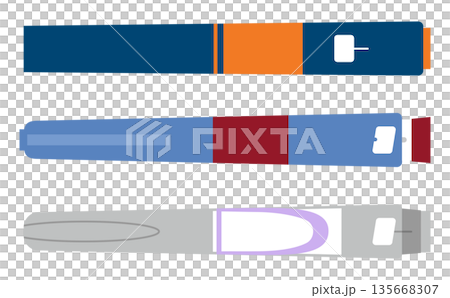 Illustration of insulin preparation for diabetes treatment 135668307