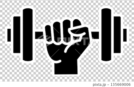 Muscle training icons: Designs that represent hobby exercises and muscle training 135669006