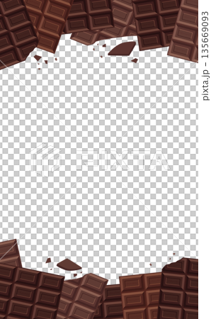 巧克力棒頂部和底部框架_垂直 135669093
