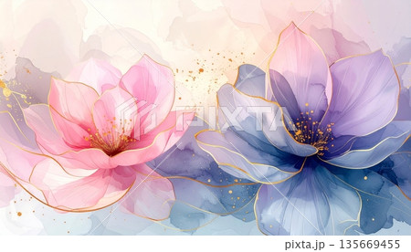 pink flower background 135669455